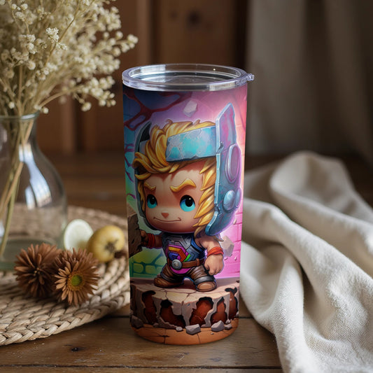 Cute Chibi Cartoon Character Travel Tumbler Cup