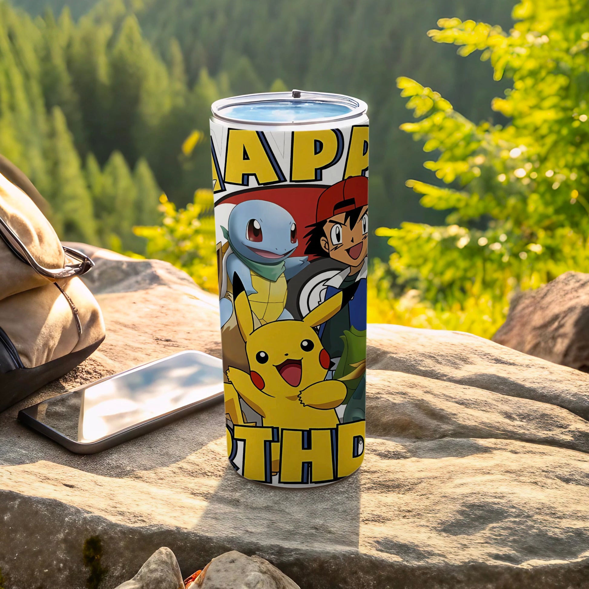 Happy Birthday Cartoon Characters Themed Tumbler