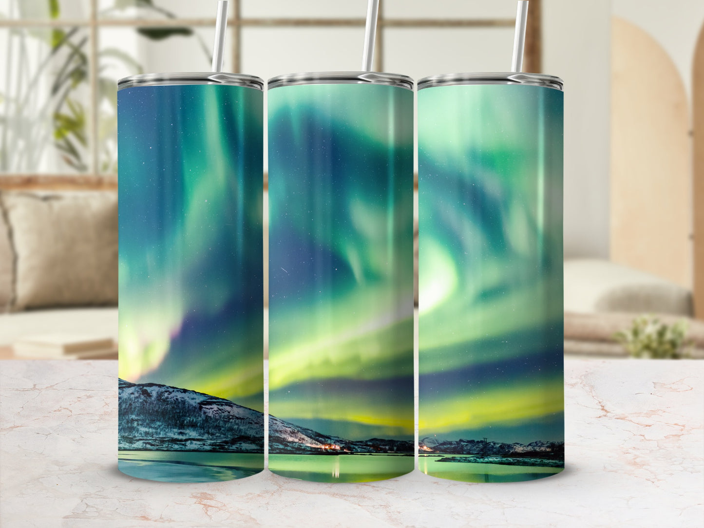 Northern Lights Design Tumbler for Everyday Use