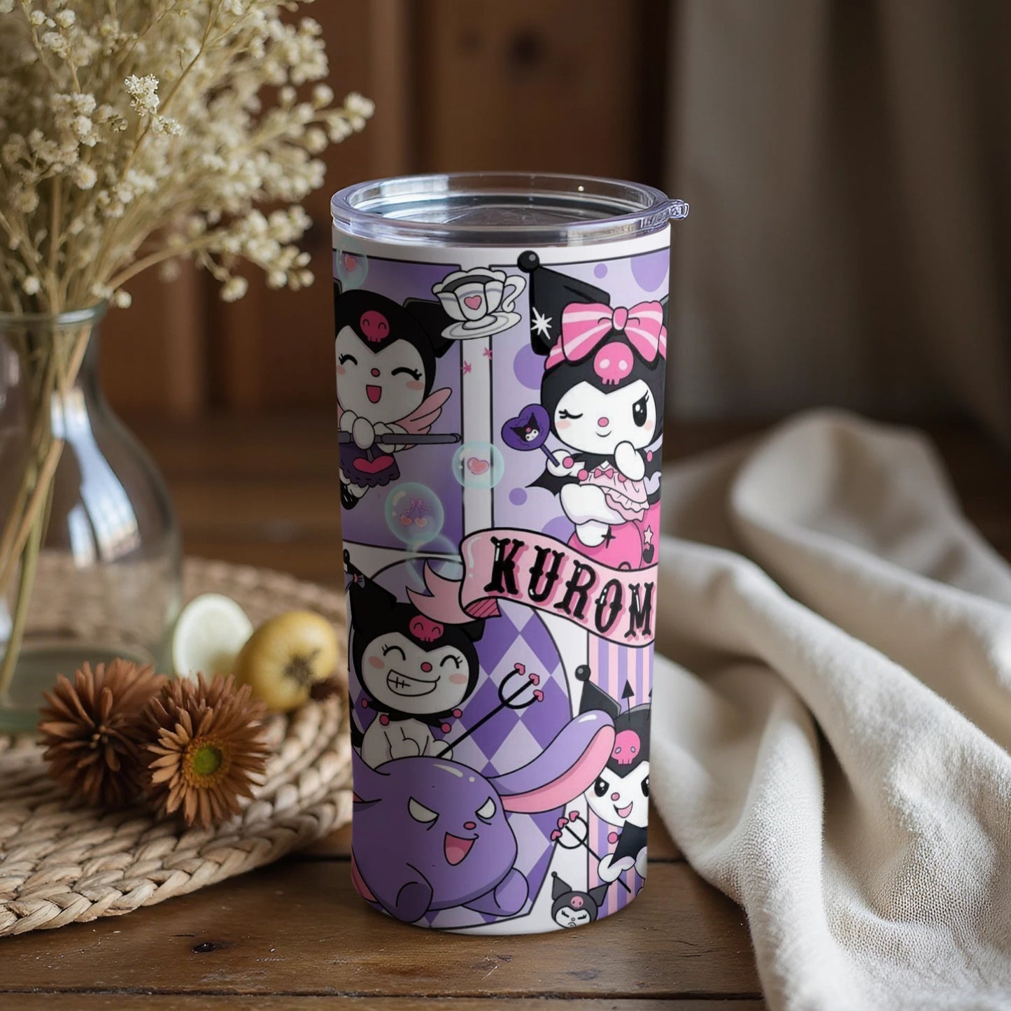 Cute Kuromi Cartoon Characters Insulated Tumbler Product