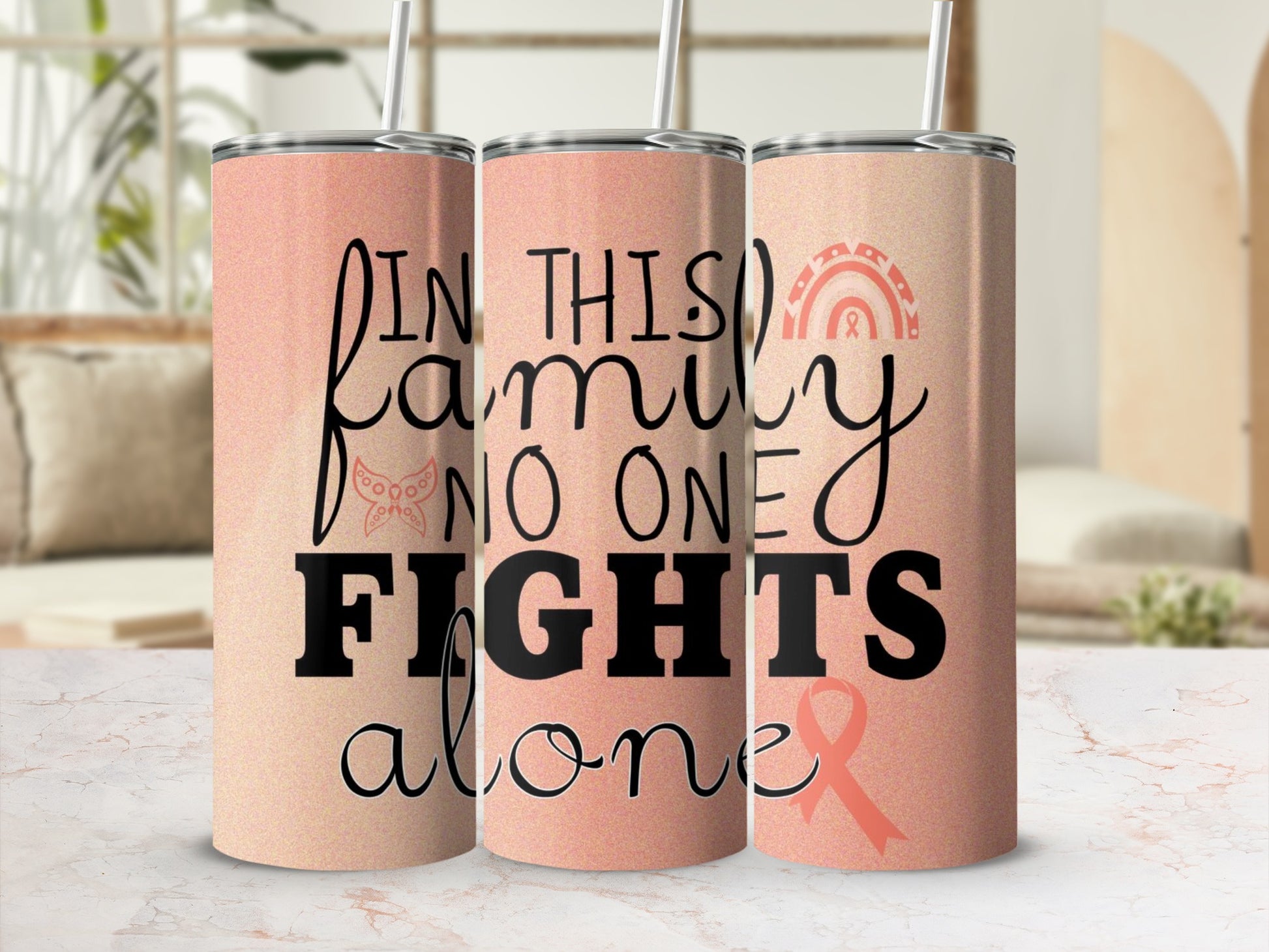 In This Family No One Fights Alone Tumbler