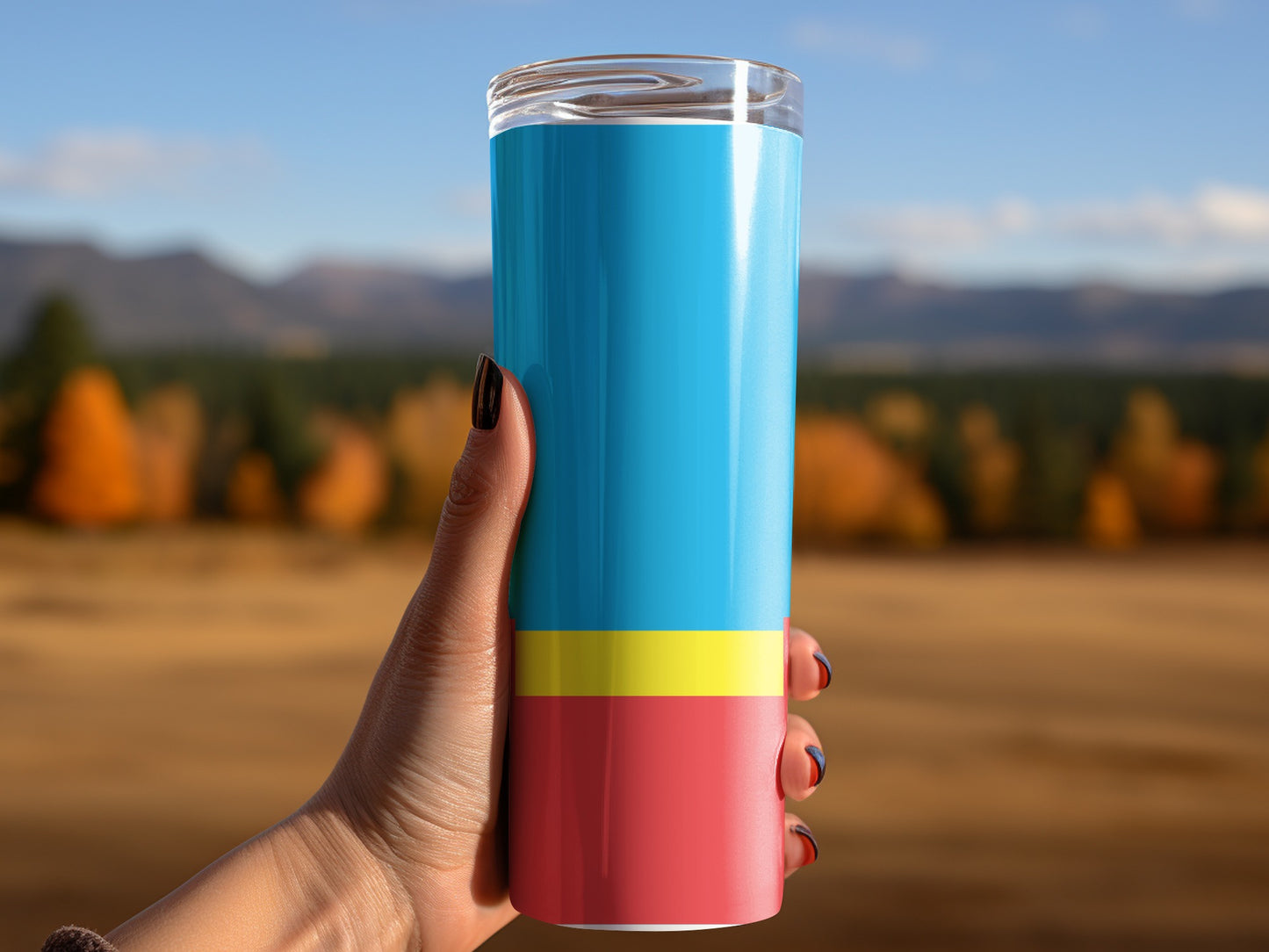 Superman Colors and Logos Themed Pattern Tumblers