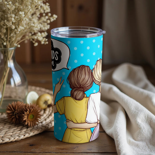 Best Friends Forever Graphic Print Drink Tumbler