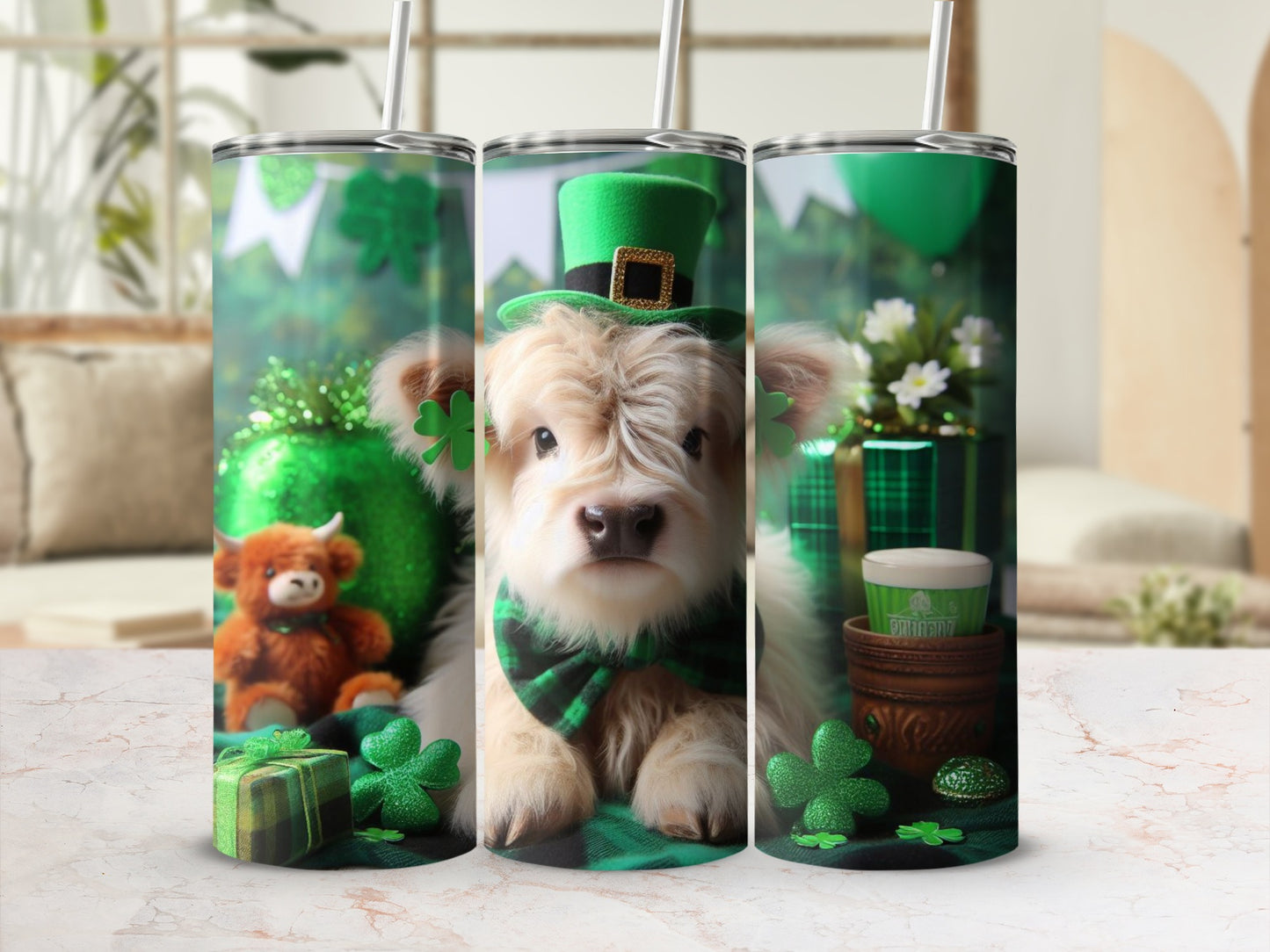 Cute St Patrick's Day Puppy Themed Tumbler Cup