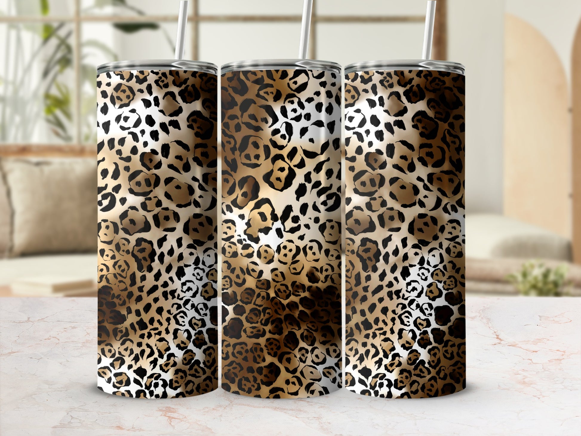 Stylish Leopard Pattern Insulated Drinkware Tumbler