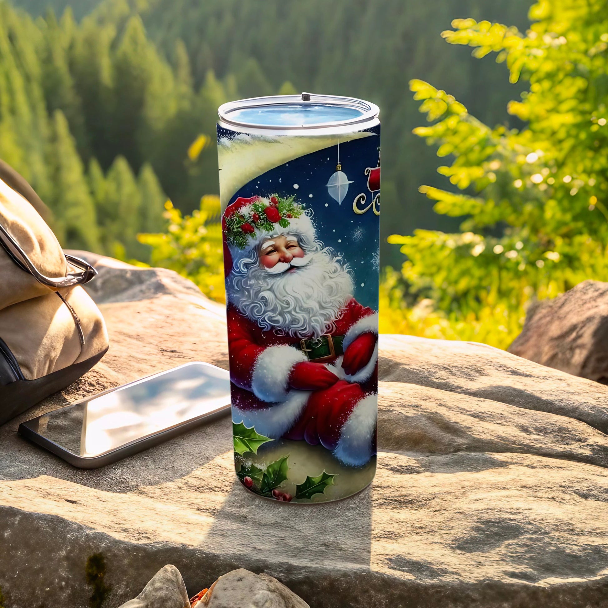Festive Santa Claus Tumbler for Holiday Cheer