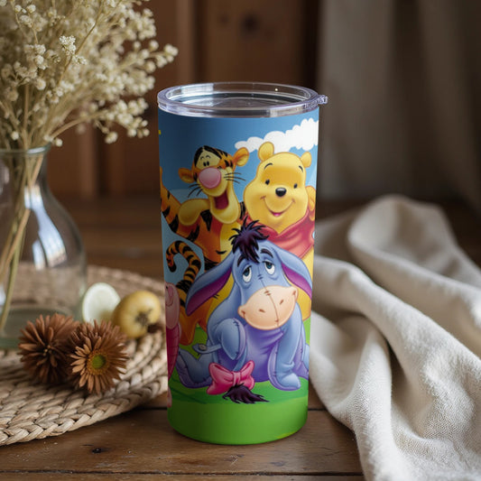 Cheerful Cartoon Characters Colorful Tumbler Cup