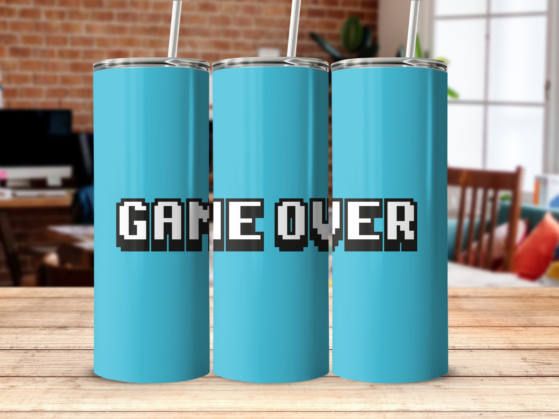 Retro Game Over Themed Insulated Tumbler Product