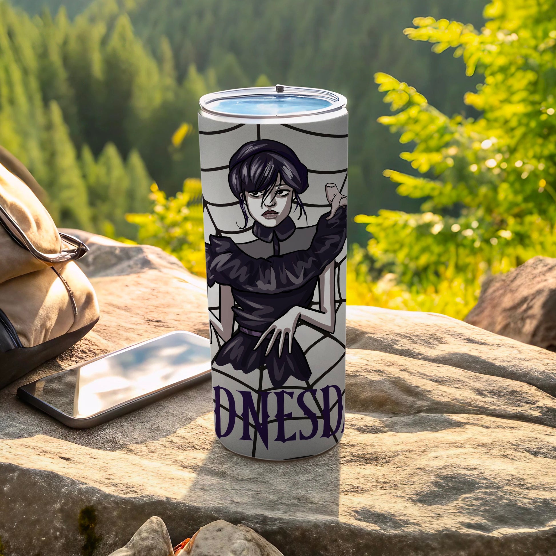 Gothic Illustrated Character Insulated Tumbler for Outdoor Use