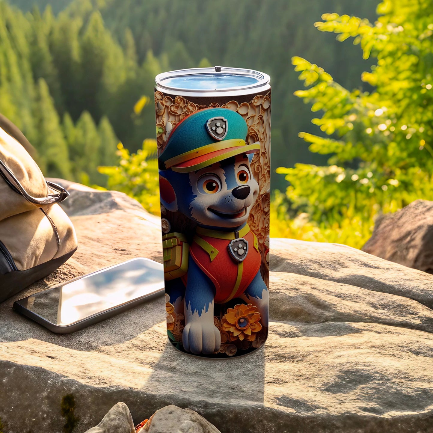 Paw Patrol Themed Dog Character Travel Tumbler