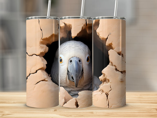 African Grey Parrot Cracked Earth Habitat product type
Tumbler, Parrot, African Grey, Grey Parrot, Bird, Wildlife, Animal, Nest, Cracked Earth, Clay Texture, Mud Nest, Exotic Bird, Pet Bird, Nature Design, Bird Lover, Drinkware, Custom Tumbler, Unique Gift, Parrot Art, Bird Habitat