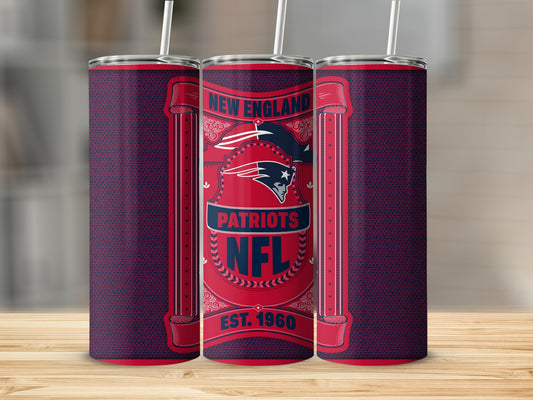 New England Patriots Established 1960 Design Tumbler
