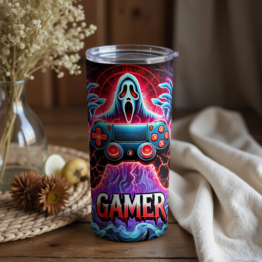 Gamer Ghost Controller Design Gaming Tumbler