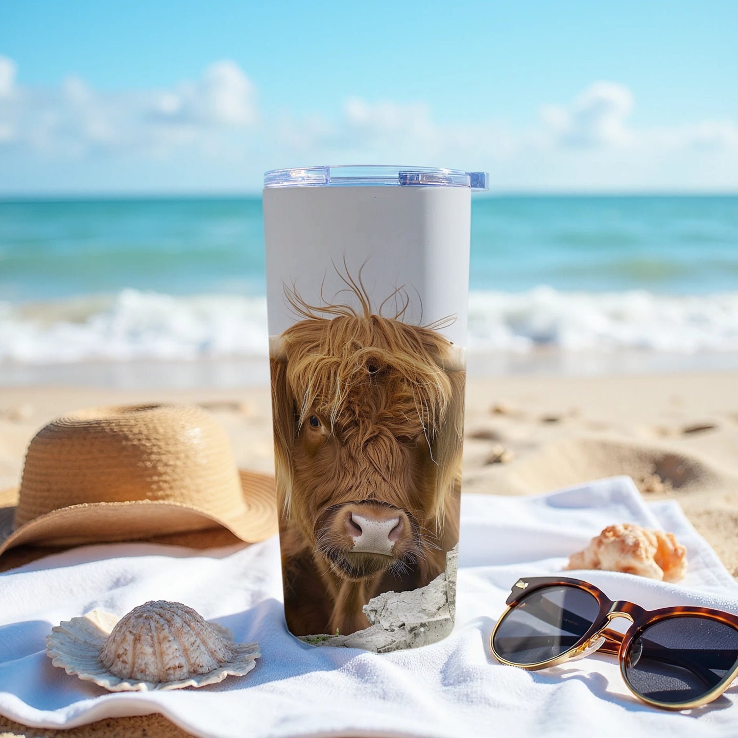 Adorable Shaggy Highland Cow Face Design Tumbler product type
Tumbler, Highland Cow, Cow Face, Animal Print, Cute Cow, Beach Life, Ocean View, Coastal Vibe, Travel Mug, Insulated Cup, Drinkware, Farm Animal, Shaggy Cow, Unique Design, Gift Idea, Animal Lover, Summer Drink, Beach Day, Vacation Style, Hairy Cow