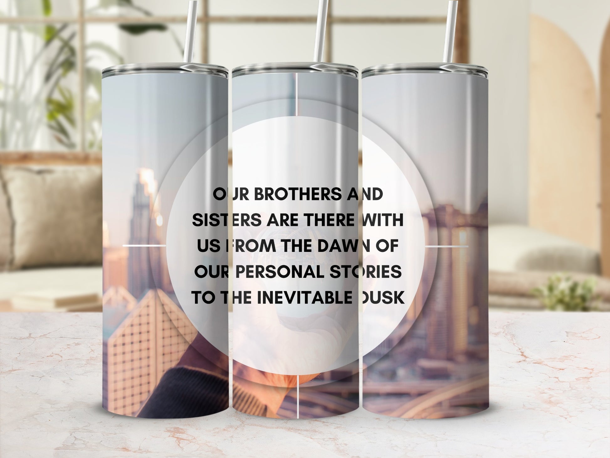 Dawn of Our Personal Stories Tumbler with Straw