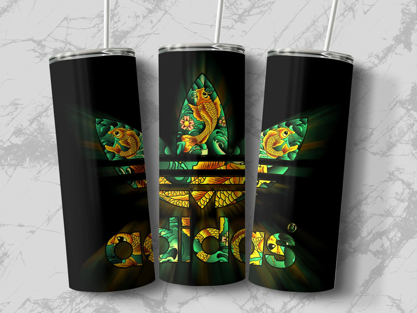 Colorful Fish Adidas Inspired Design Tumbler Cup