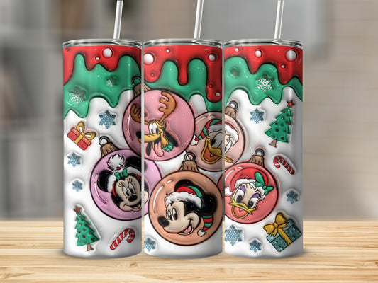 Festive Cartoon Characters Christmas Tumbler Cup