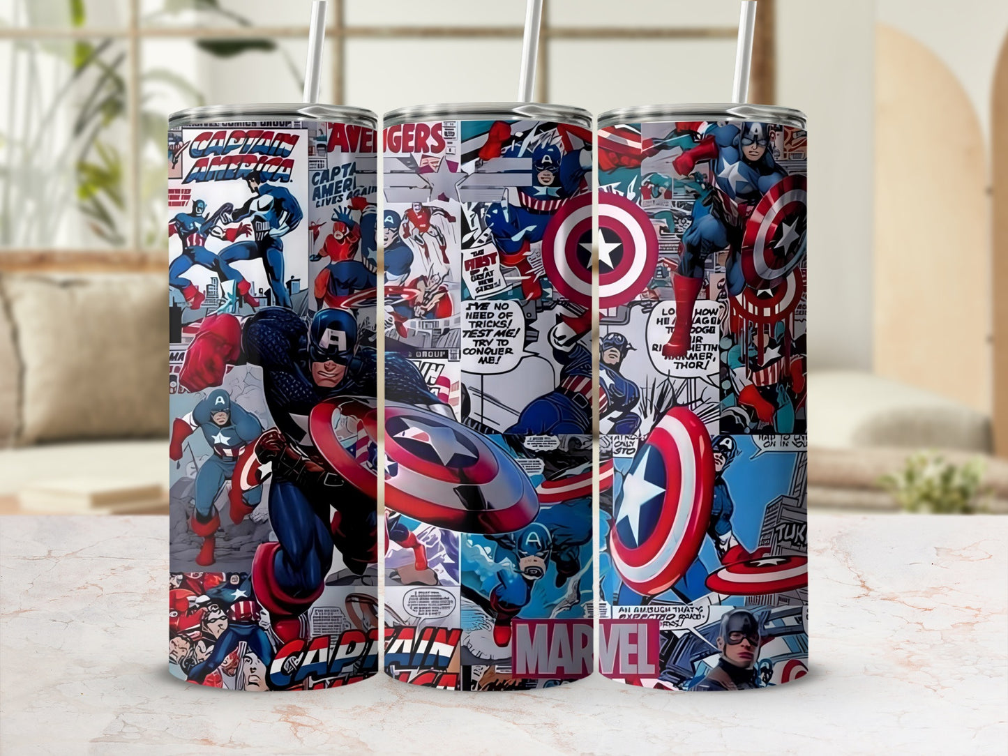 Marvel Captain America Collage Insulated Tumbler