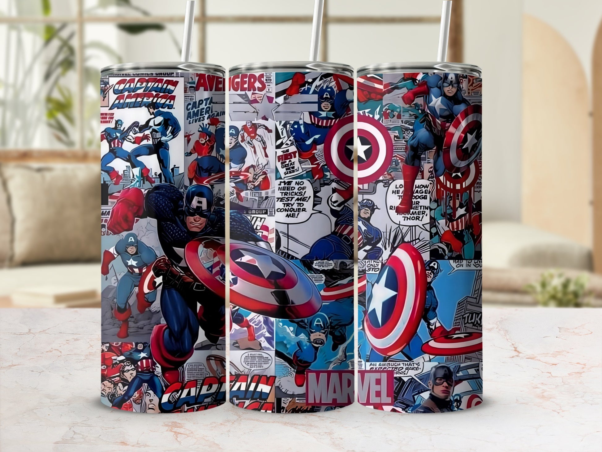 Marvel Captain America Collage Insulated Tumbler