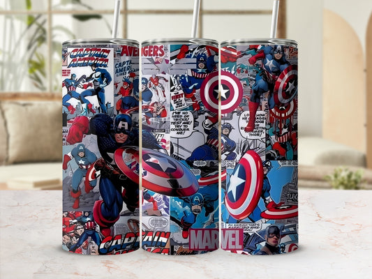 Marvel Captain America Collage Insulated Tumbler