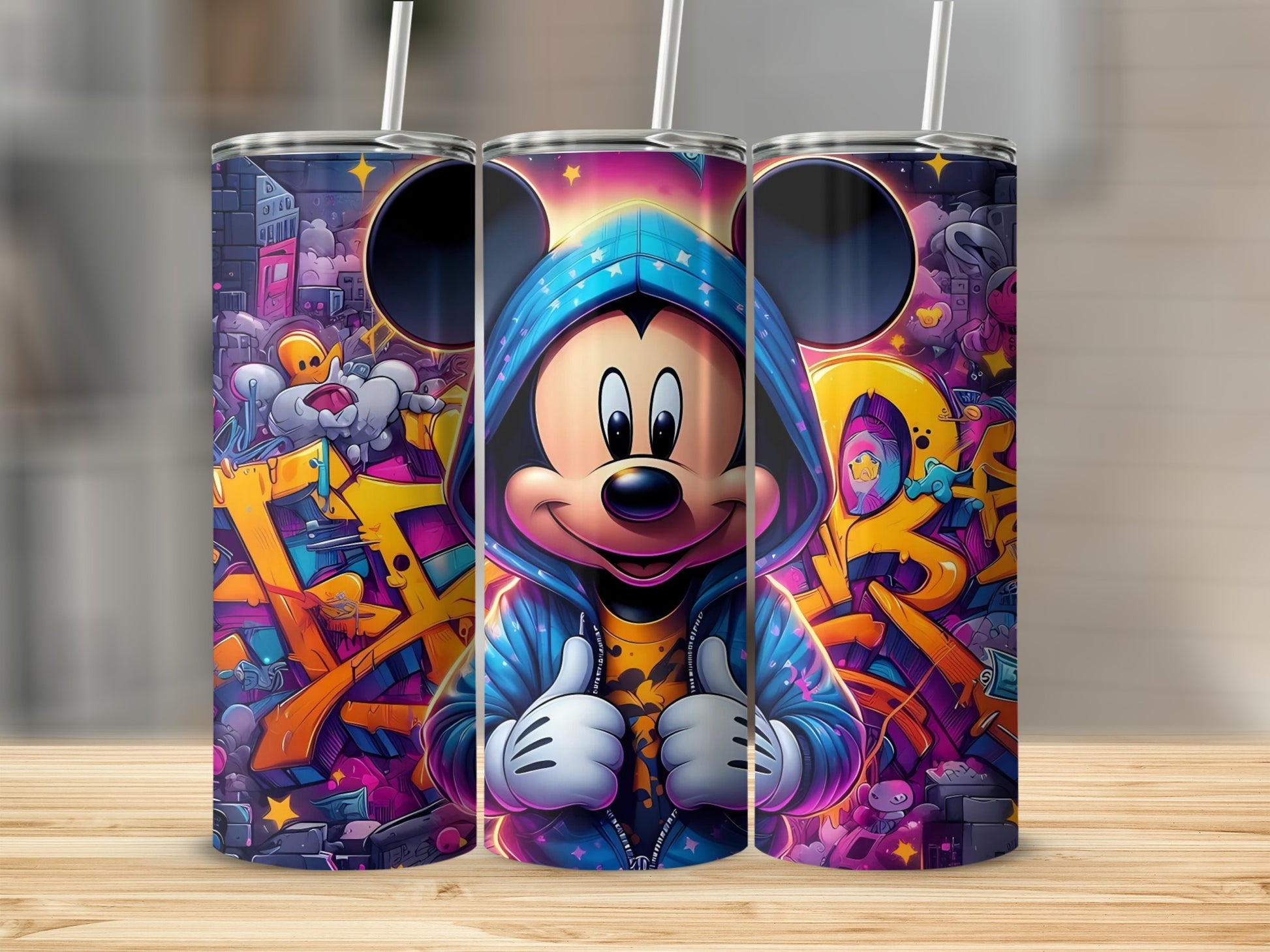 Colorful Graffiti Mickey Mouse Tumbler Cup Product