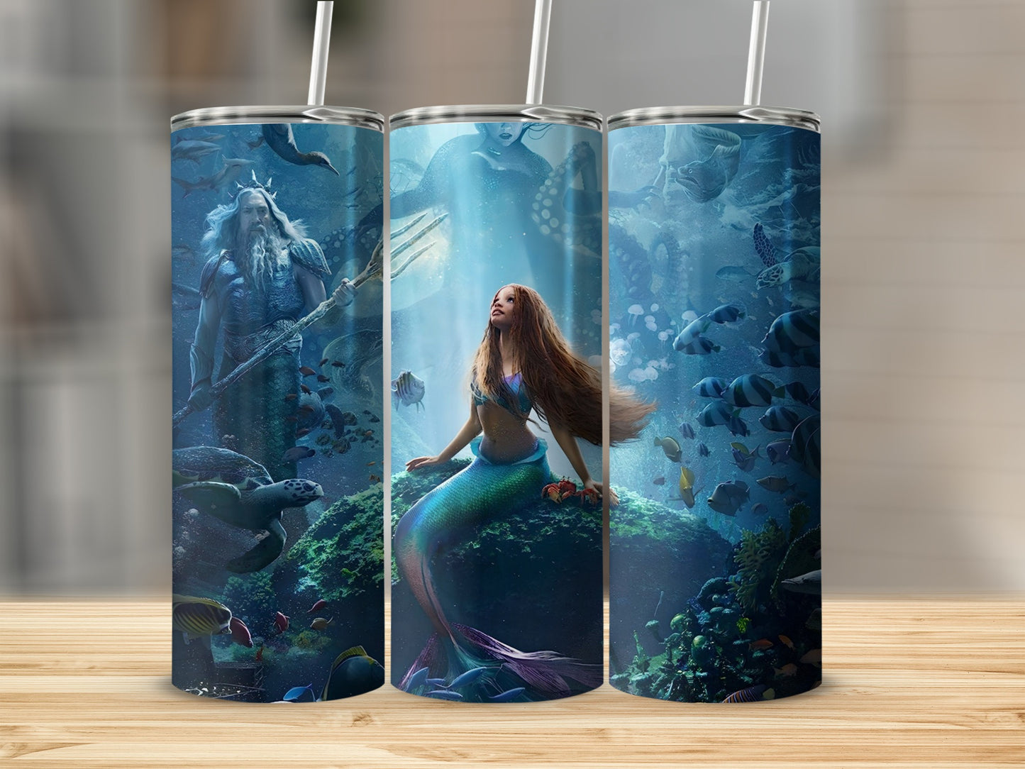 Enchanting Mermaid Underwater Scene Tumbler