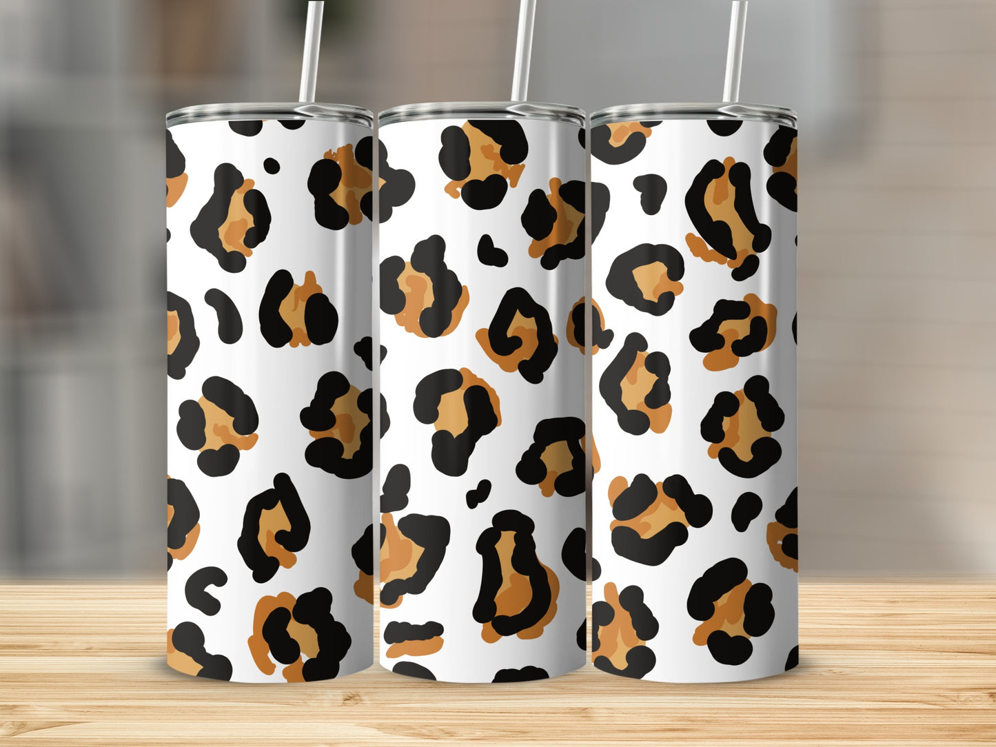 Stylish Leopard Print Pattern Design Insulated Tumbler