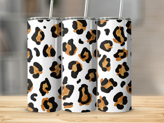 Stylish Leopard Print Pattern Design Insulated Tumbler