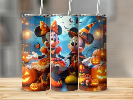 Halloween Cartoon Characters Tumblers in Festive Designs