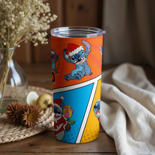 Christmas Stitch Character Themed Tumbler Design