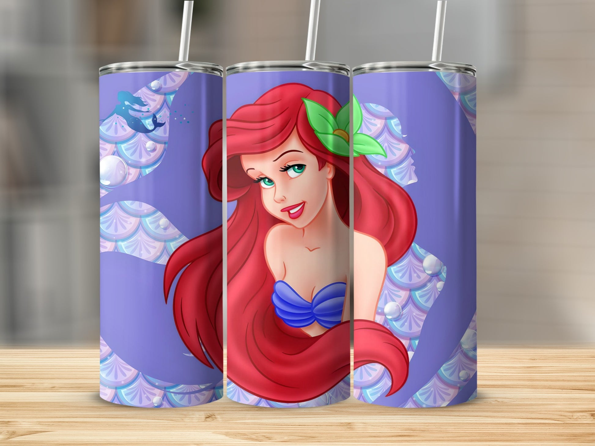 Mermaid Design Custom Print Tumbler Drinkware Accessory