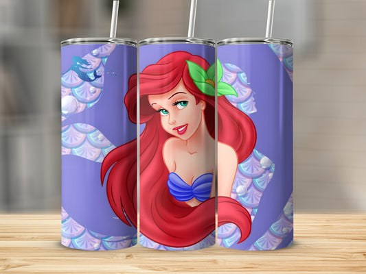 Mermaid Design Custom Print Tumbler Drinkware Accessory