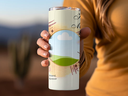 Friend Forever Design Travel Tumbler Cup