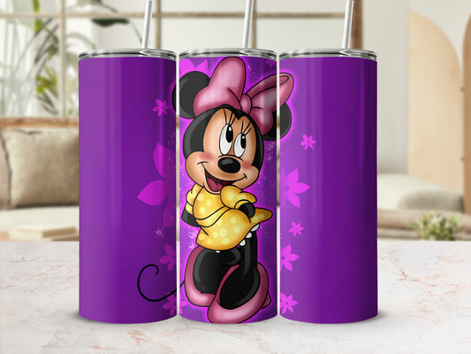 Cute Character Design Purple Tumbler Cup for Kids