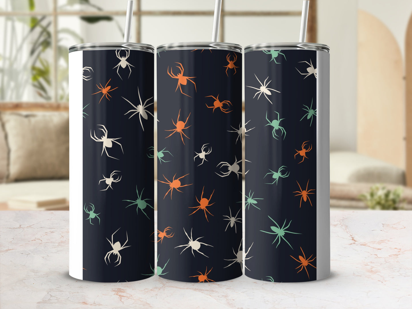 Colorful Spider Pattern Dark Background product type