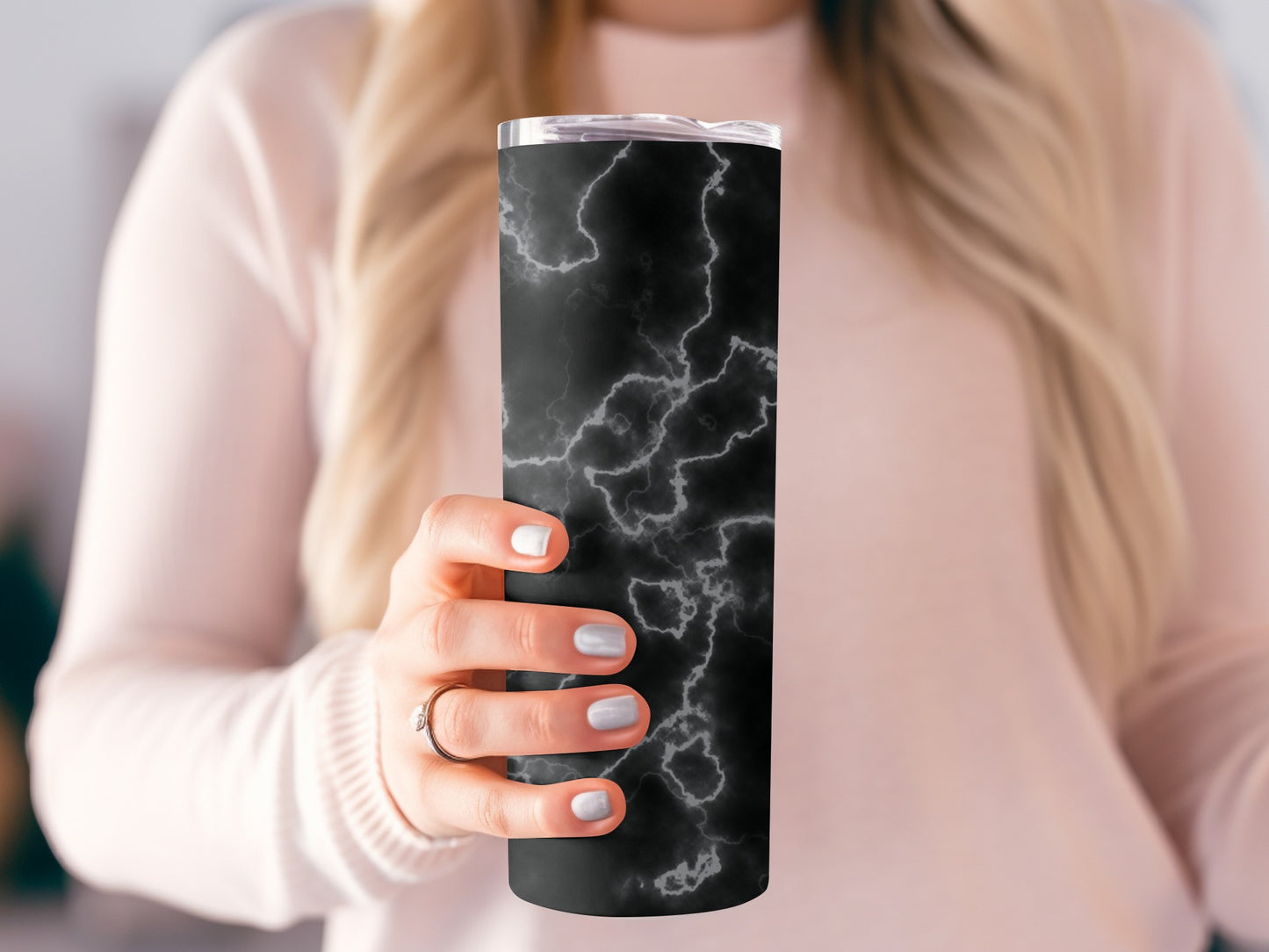 Dark Cloudy Design Abstract Pattern For Trendy Tumblers