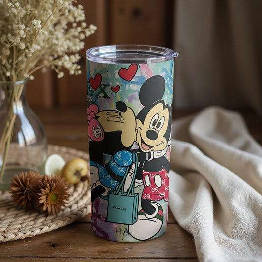 Mickey Mouse Hearts Design Tumbler
