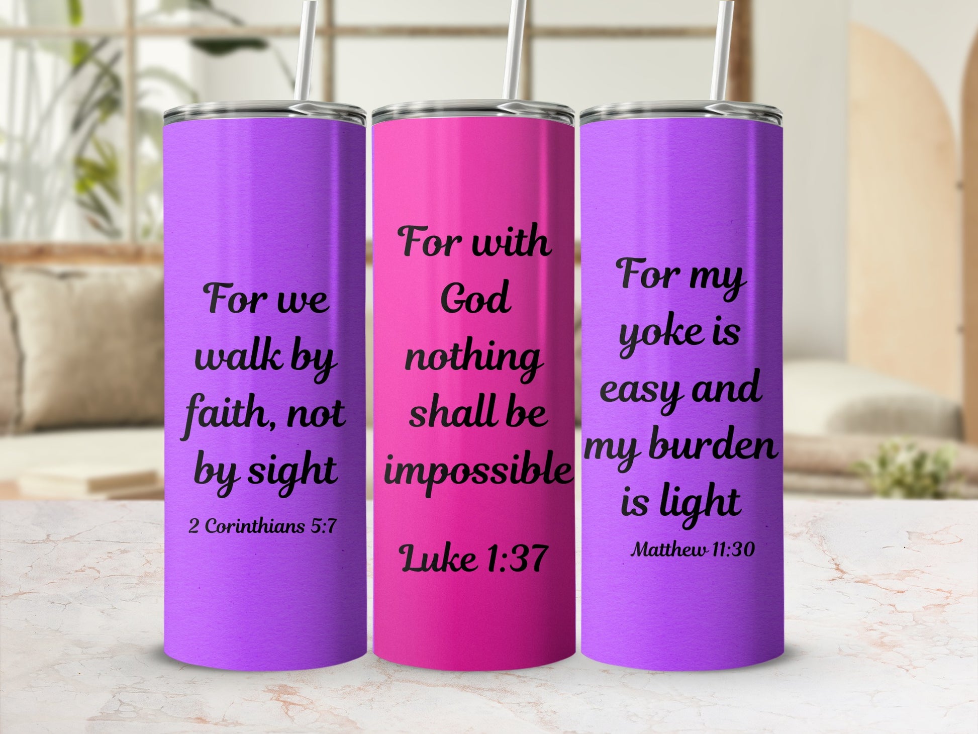 Inspirational Scripture Drinkware for Encouragement