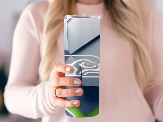Seattle Seahawks Mosaic Illustration Sports Team Tumblers