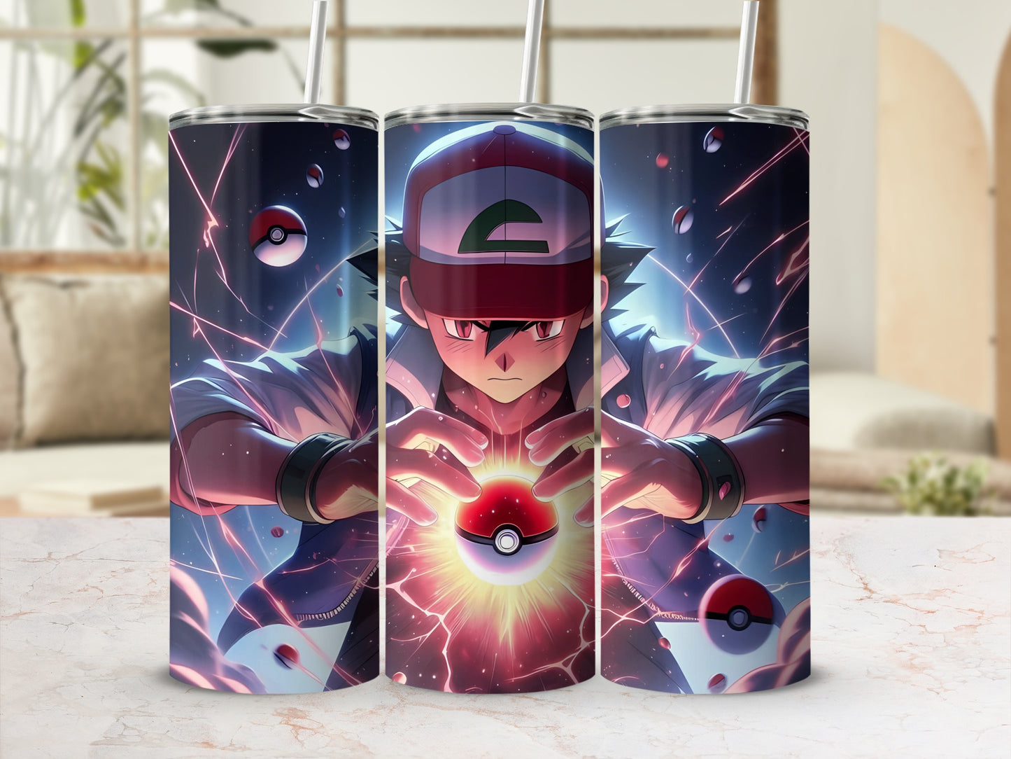 Epic Pokeball Energy Anime Character Tumbler Eyecatcher