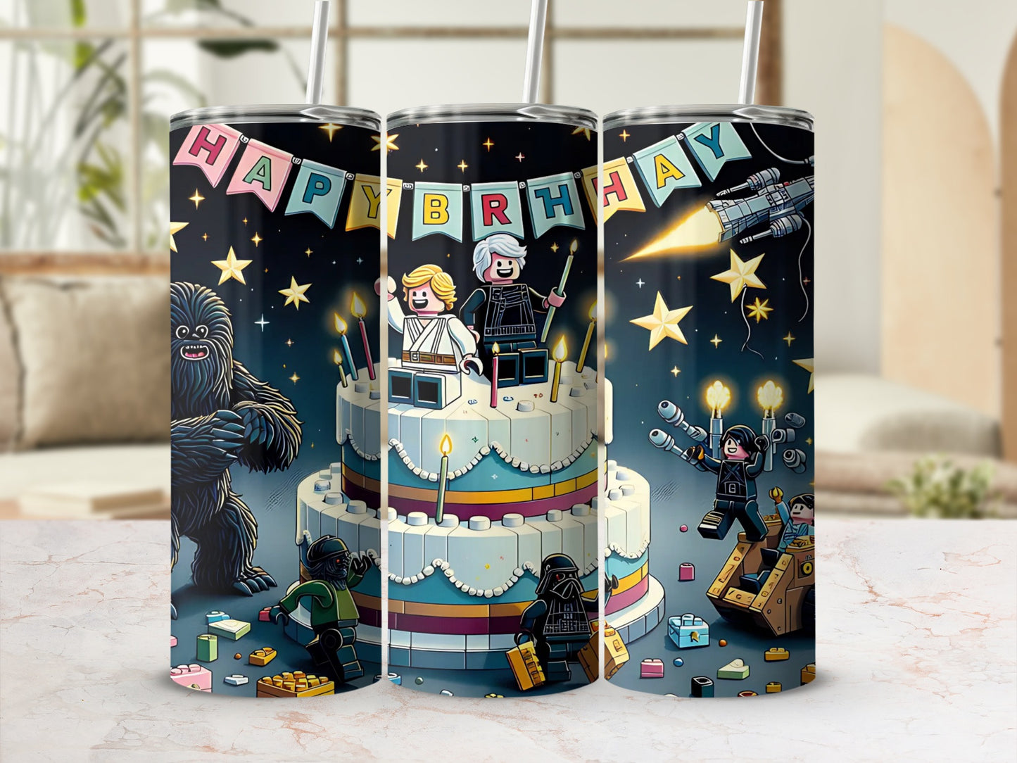 Happy Birthday Celebration Scene Tumbler