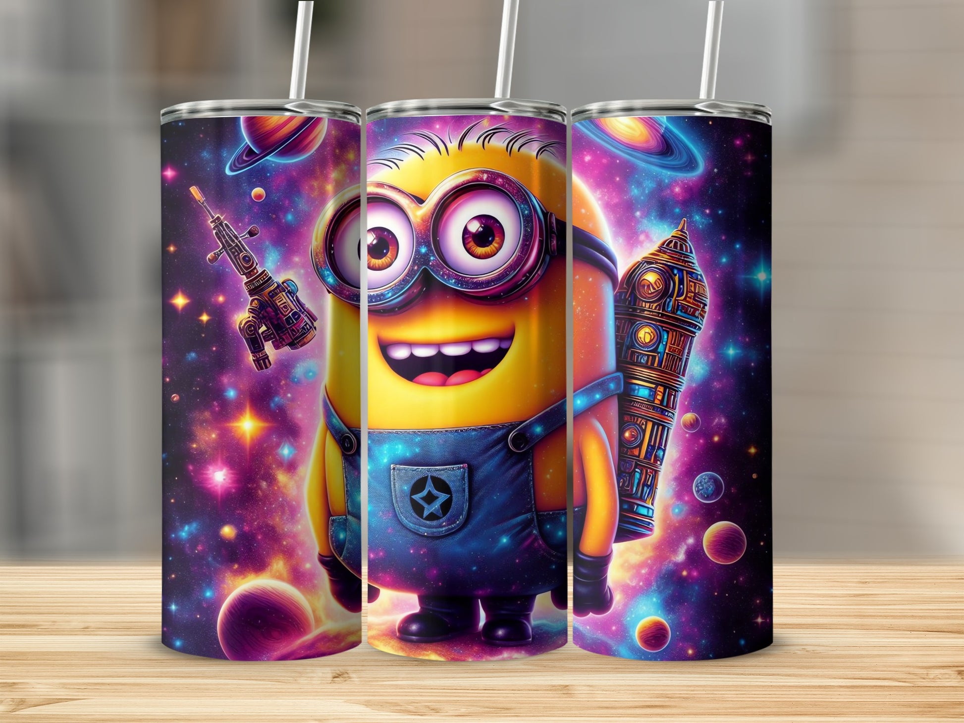 Cute Animated Character Space Adventure Tumbler
