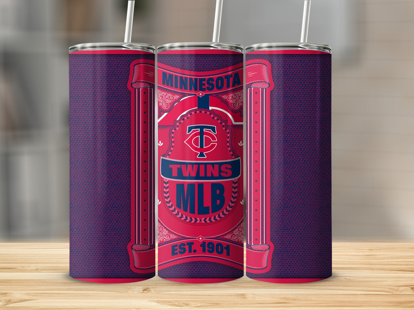 Minnesota Twins MLB Est. 1901 Design For Fans Tumbler