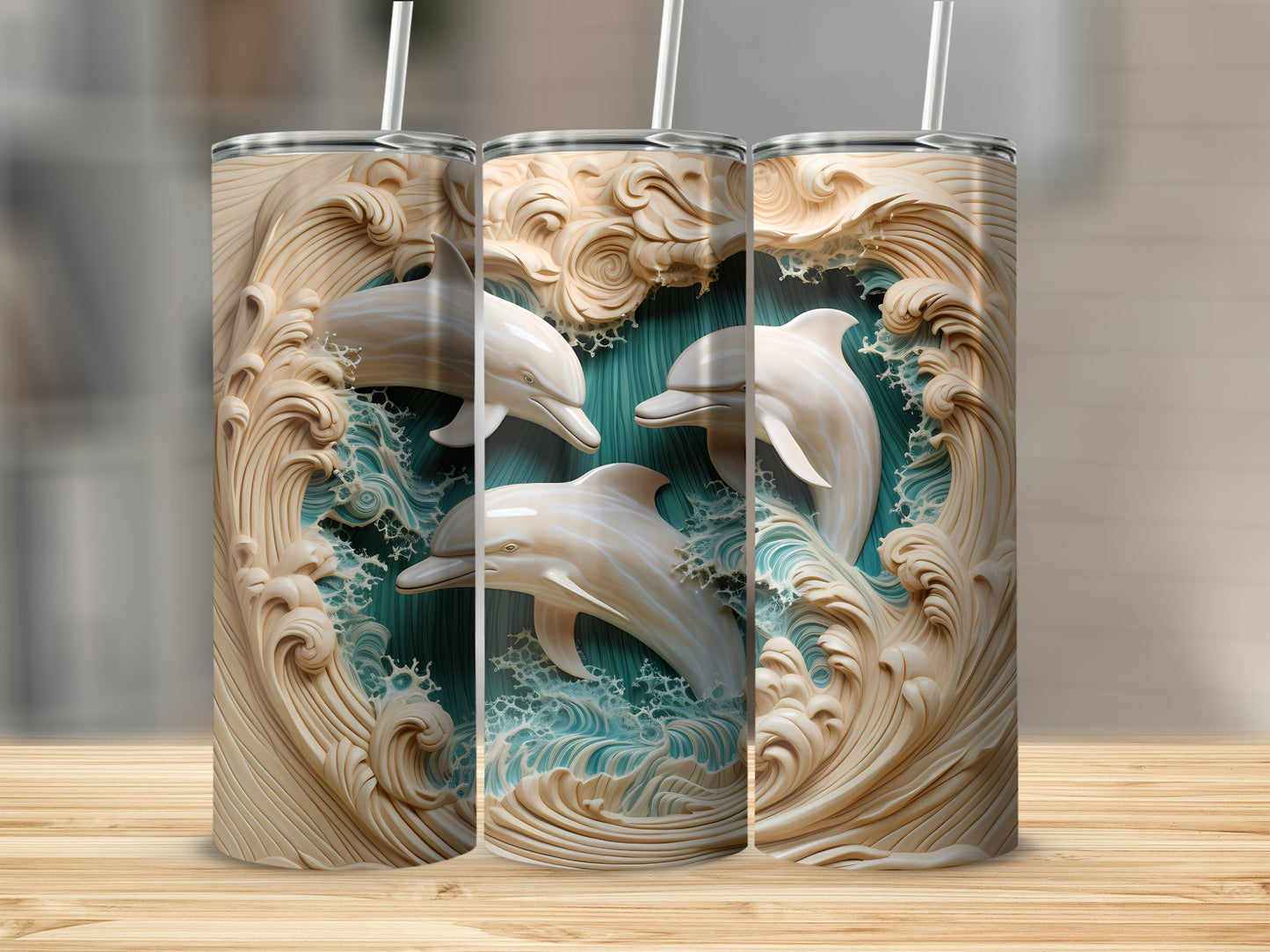 Carved Dolphin Ocean Wave Art Design Tumbler product type
Dolphin
Ocean waves
Marine life
3D design
Carved look
Aquatic art
Teal blue
Cream white
Nature theme
Wildlife art
Sea creature
Ocean love
Undersea scene
Water design
Ocean pattern
Dolphin art
Serene water
Tumbler design
Heart shape
Relief carving