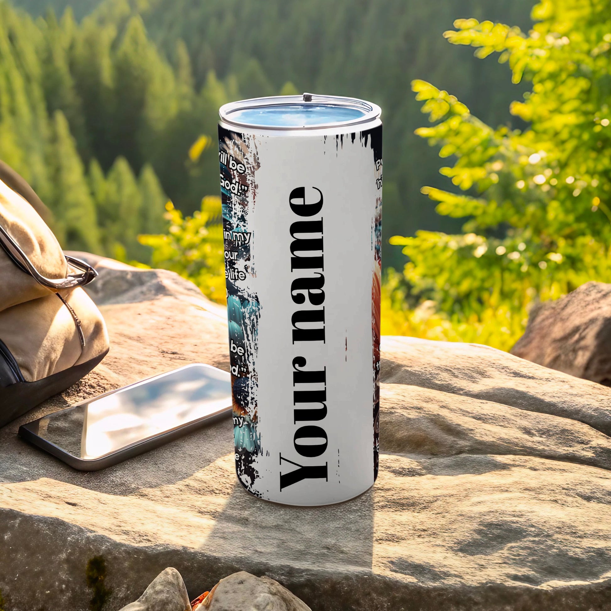 Customized Tumbler with Your Name Outdoor Adventure