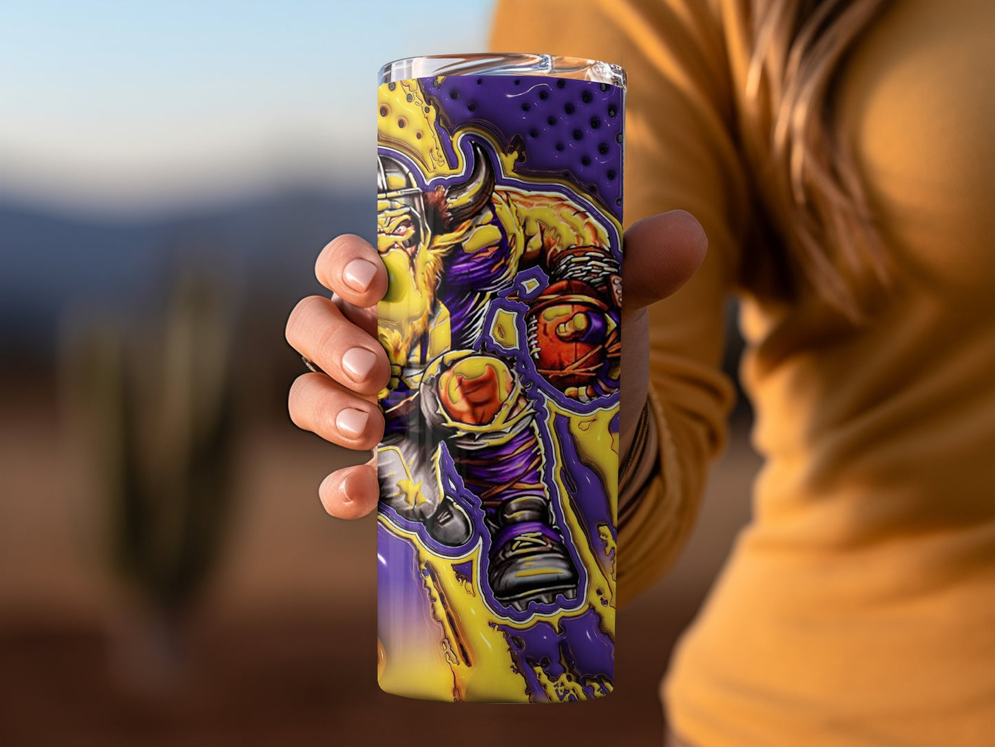 Minnesota Vikings Running Back Design For The Team Tumblers