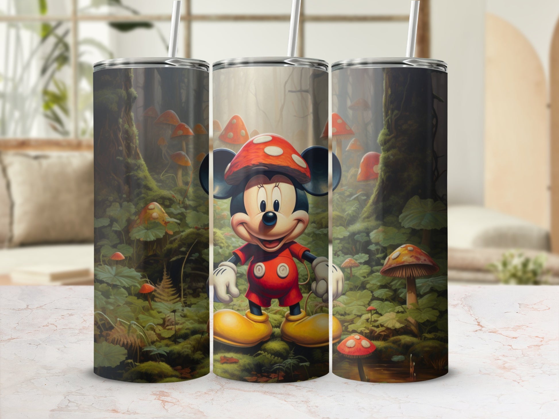 Enchanting Forest Cartoon Character Tumbler Cup