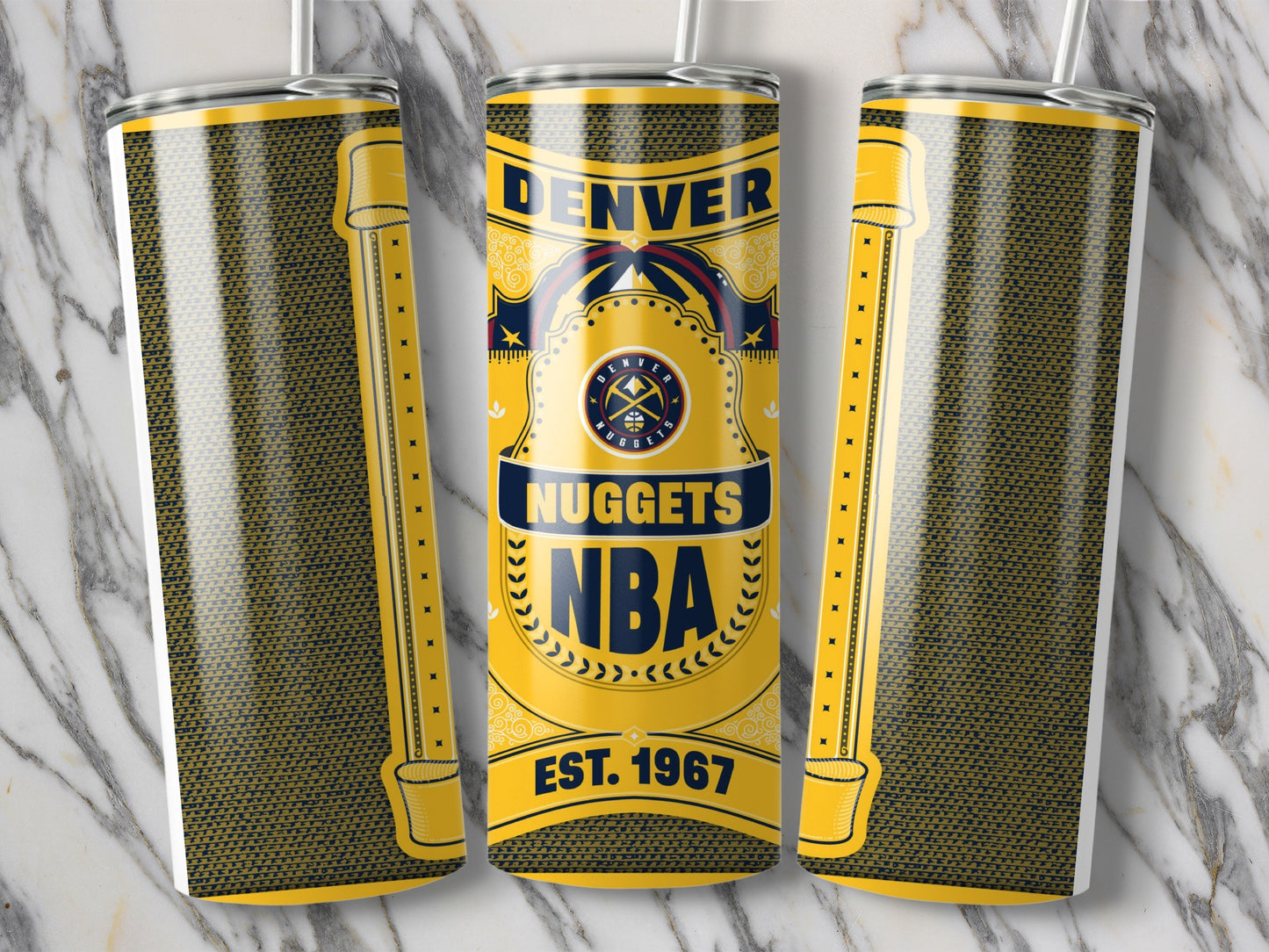 Denver Nuggets NBA Est 1967 Team Logo Design Tumbler