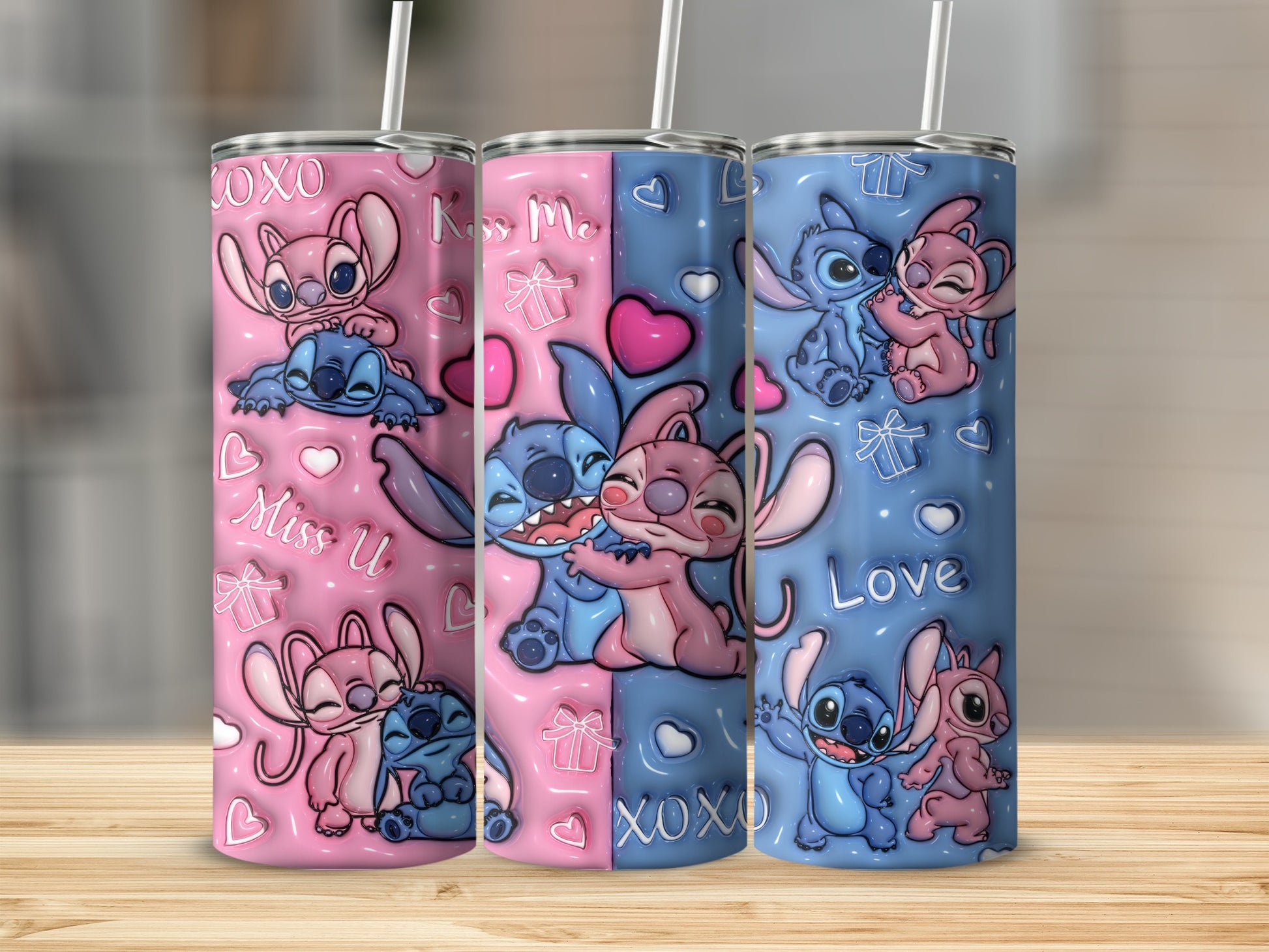 Cute Cartoon Character Love Design Tumbler Product