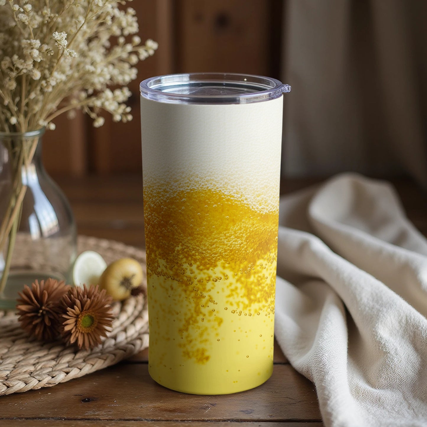 Yellow Gradient with Bubbles Insulated Tumbler Product